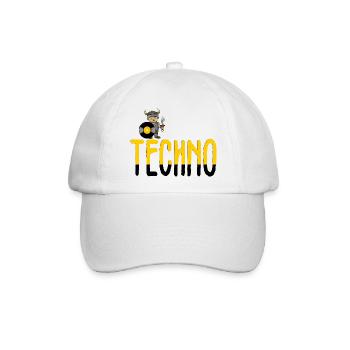 Techno-Wikinger - Baseballkappe - Weiß/Weiß - Vorne