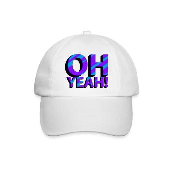 OH YEAH! - Baseballkappe - Weiß/Weiß - Vorne