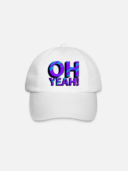 OH YEAH! - Baseballkappe - Weiß/Weiß