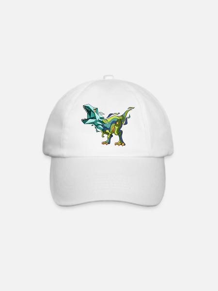 Dinosaurier Dino Abstrakt T-Rex - Baseballkappe - Weiß/Weiß