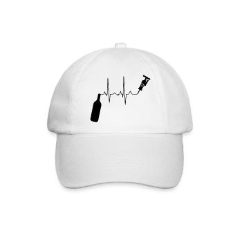 Weintrinker Wein Winzer Weinliebhaber Idee - Baseballkappe - Weiß/Weiß - Vorne