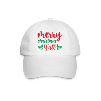Frohe Weihnachten und alle - humorvolle Atmosphäre - Baseballkappe - Weiß/Weiß - Vorne