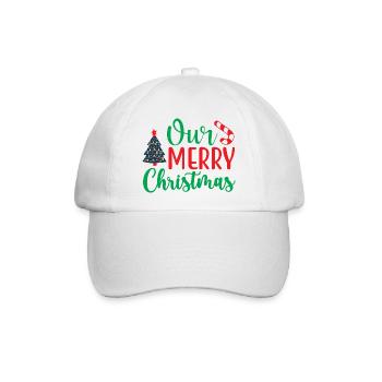 Unser frohes Weihnachtsfest - Weihnachtshumor - Baseballkappe - Weiß/Weiß - Vorne