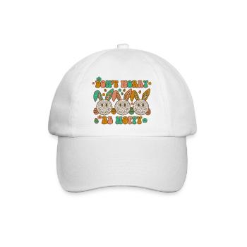 Frohe Ostern Osterhase Osterei Osterfeier Oster - Baseballkappe - Weiß/Weiß - Vorne