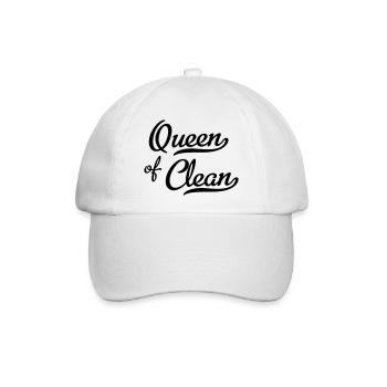 Queen of Clean - Baseballkappe - Weiß/Weiß - Vorne
