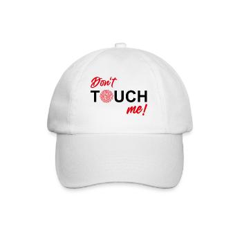 Don' t Touch me - Fingerabdruck - Baseballkappe - Weiß/Weiß - Vorne