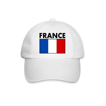 FRANKREICH FLAGGE - Baseballkappe - Weiß/Weiß - Vorne