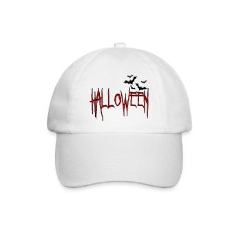 Halloween mit Fledermäusen - Baseballkappe - Weiß/Weiß - Vorne
