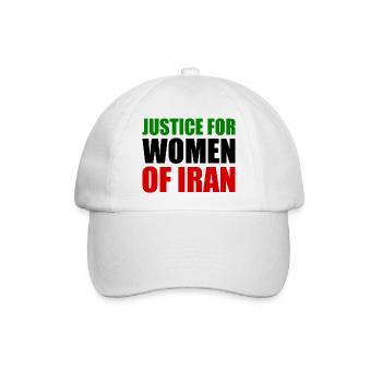 Justice for women of iran - Baseballkappe - Weiß/Weiß - Vorne