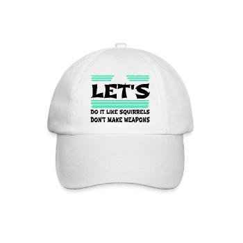 present statement funny sayings sayings quote - Baseballkappe - Weiß/Weiß - Vorne