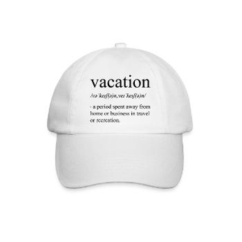 Vacation definition - Baseballkappe - Weiß/Weiß - Vorne