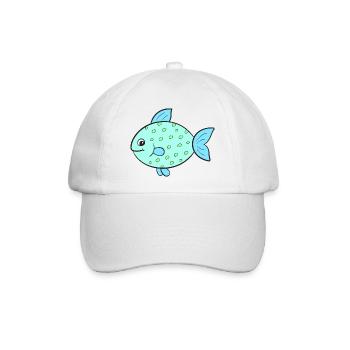 Fisch Fische - Baseballkappe - Weiß/Weiß - Vorne