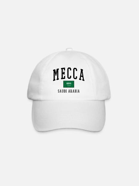 Mecca Saudi Arabien Flagge Design - Baseballkappe - Weiß/Weiß