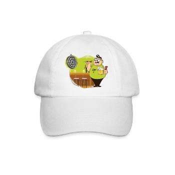 Dart Spieler - Baseballkappe - Weiß/Weiß - Vorne