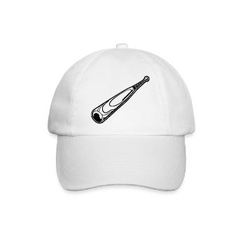 Baseballschläger Skizze - Baseballkappe - Weiß/Weiß - Vorne