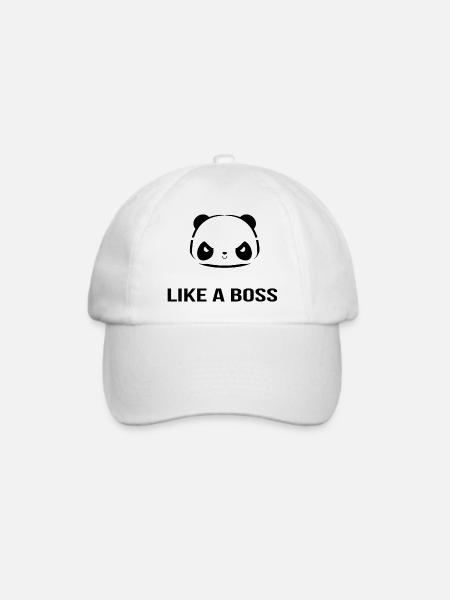 Like A Boss Panda - Baseballkappe - Weiß/Weiß