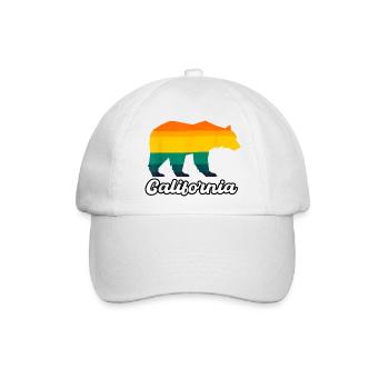 California Bear Vintage Sunset Souvenir - Baseballkappe - Weiß/Weiß - Vorne