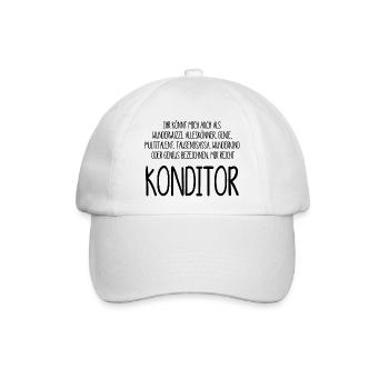 Konditor – ein Alleskönner, Genie, Multitalent - Baseballkappe - Weiß/Weiß - Vorne