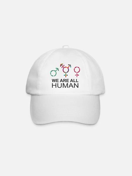 Wir sind alle Menschen LGBT Geschlechtssymbole - Baseballkappe - Weiß/Weiß