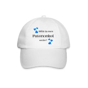 Willst du mein Patenonkel werden - Baseballkappe - Weiß/Weiß - Vorne