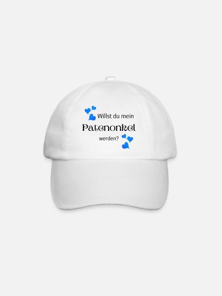 Willst du mein Patenonkel werden - Baseballkappe - Weiß/Weiß