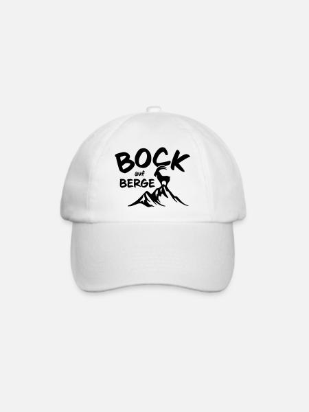 Bock auf Berge - Baseballkappe - Weiß/Weiß