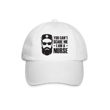 You Can't Scare Me I Am A Nurse - - Baseballkappe - Weiß/Weiß - Vorne