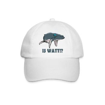 Is Watt!? - Baseballkappe - Weiß/Weiß - Vorne