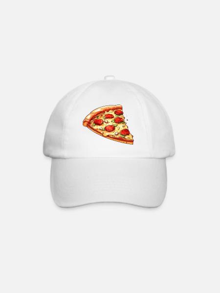 Lecker Pizza! - Baseballkappe - Weiß/Weiß