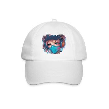Zael Quantum // Cyberpunk - Baseballkappe - Weiß/Weiß - Vorne
