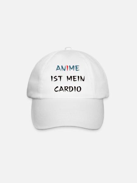Anime ist mein Cardio, Spruch - Baseballkappe - Weiß/Weiß