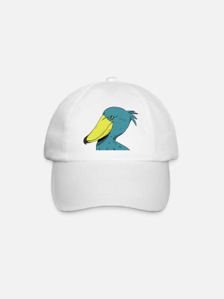 Schuhschnabel Vogel Ornithologe Wald I Geschenk - Baseballkappe - Weiß/Weiß