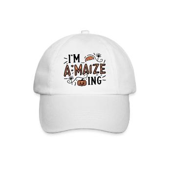 Ich bin A-Mais - Baseballkappe - Weiß/Weiß - Vorne