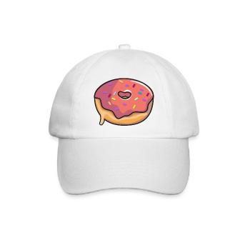 Donut - Baseballkappe - Weiß/Weiß - Vorne
