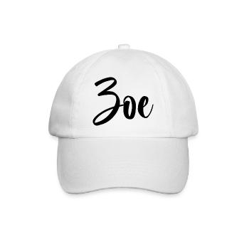 Name - Zoe - Baseballkappe - Weiß/Weiß - Vorne