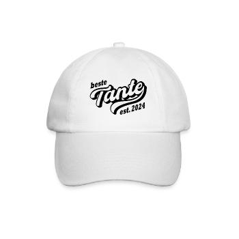 Beste Tante 2024 - Baseballkappe - Weiß/Weiß - Vorne
