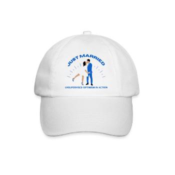 just married | Hochzeit - Baseballkappe - Weiß/Weiß - Vorne