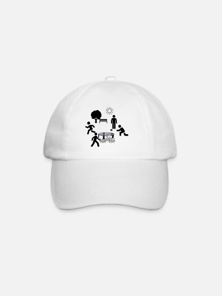 Spikeball - die Trendsportart - Baseballkappe - Weiß/Weiß