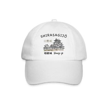 Burg Himeji-jo, Japan, Präfektur Hyogo, Zeichnung - Baseballkappe - Weiß/Weiß - Vorne