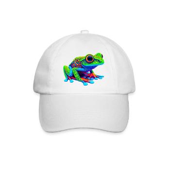 Frosch - Baseballkappe - Weiß/Weiß - Vorne