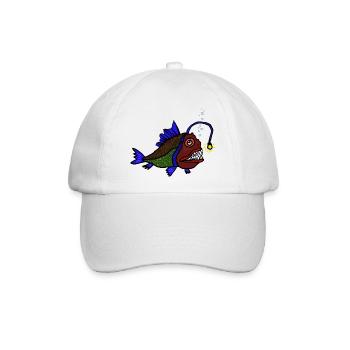 Anglerfisch - Baseballkappe - Weiß/Weiß - Vorne