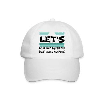 present hippie love family cool sayings statement - Baseballkappe - Weiß/Weiß - Vorne