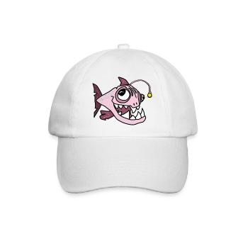 Anglerfisch - Baseballkappe - Weiß/Weiß - Vorne