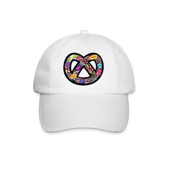 Pop-Art-Pretzel-T-Shirt-Logo - Baseballkappe - Weiß/Weiß - Vorne