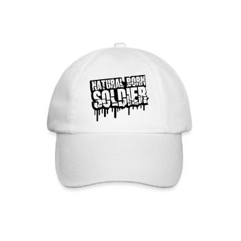Geborener Soldat, Krieg, allgemeiner Freiheitskämpfer - Baseballkappe - Weiß/Weiß - Vorne