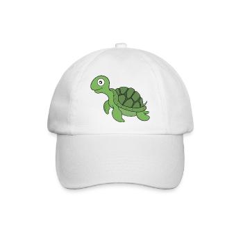 Eine freundliche Schildkröte - Baseballkappe - Weiß/Weiß - Vorne