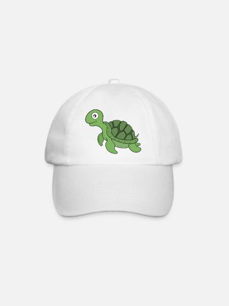 Eine freundliche Schildkröte - Baseballkappe - Weiß/Weiß