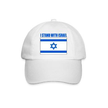I stand with israel - Baseballkappe - Weiß/Weiß - Vorne