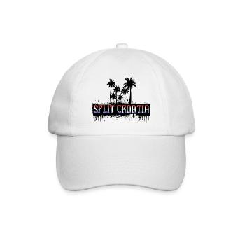 Split Kroatien Fußball Fußball Dalmatien Tourismus - Baseballkappe - Weiß/Weiß - Vorne