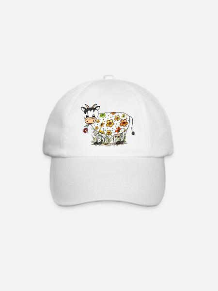 Kuh - Baseballkappe - Weiß/Weiß